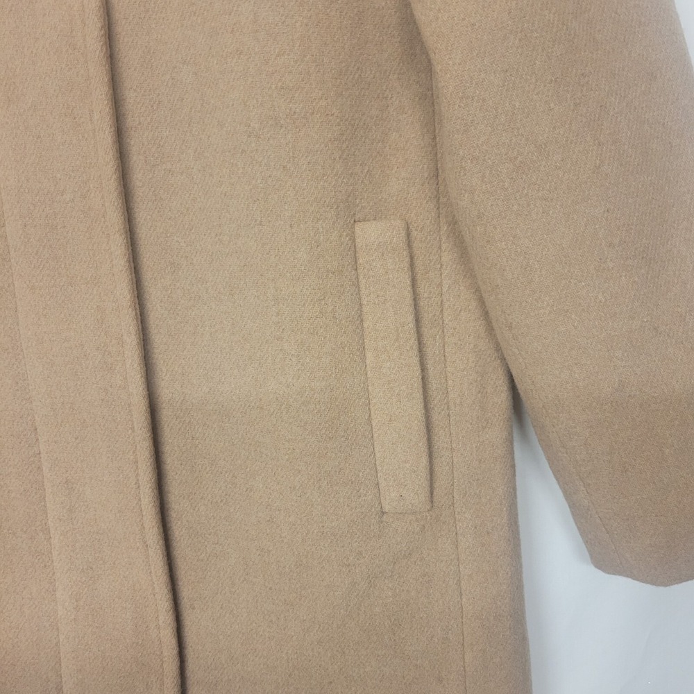 J.Crew Size 12 Wool Blend Mid -Length Coat Brown, Zip up / Button, Winter Coat - Picture 3 of 7